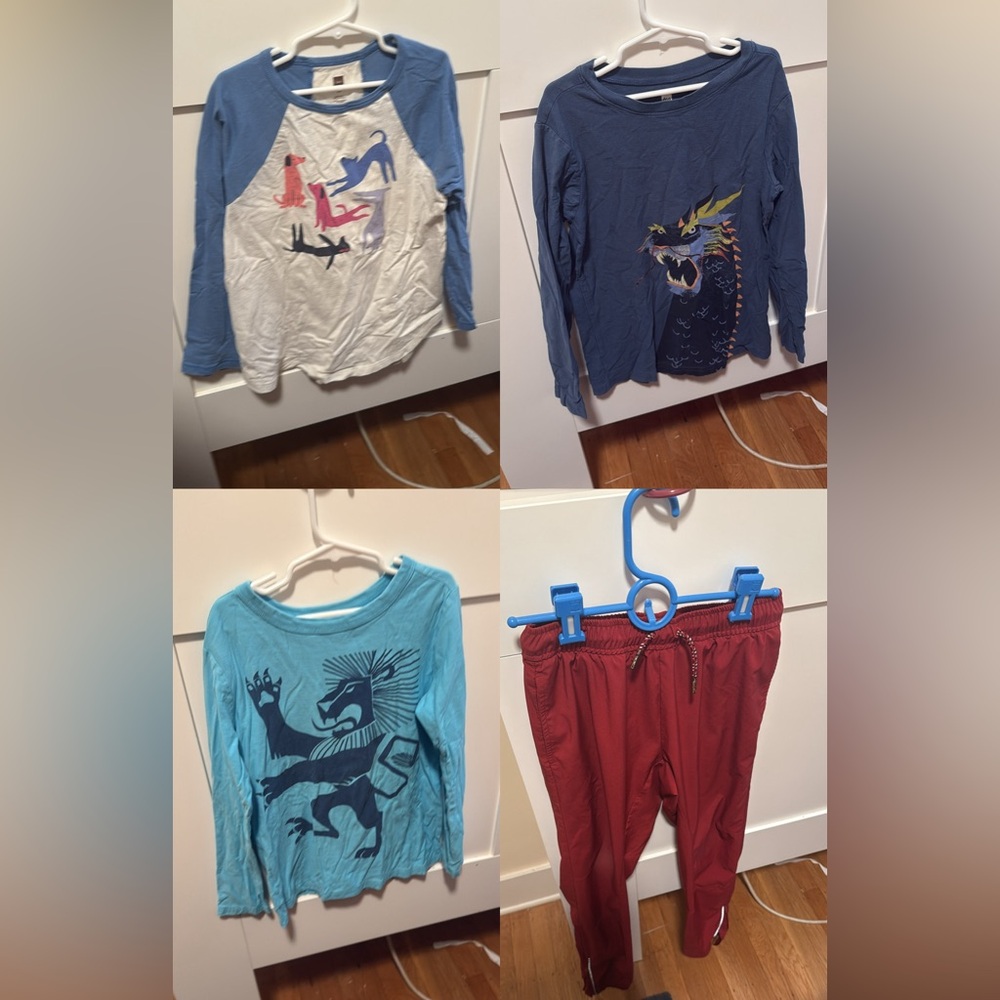 Tea Collection graphic Shirts (Kids 10 & 12) Hanna Anderssen Pants (12) Bundle